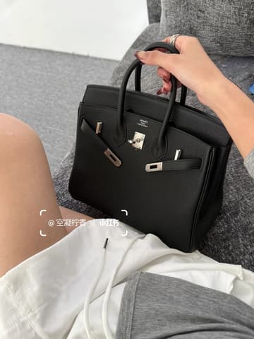 又買到一顆｜全新全配黑銀 Birkin 25