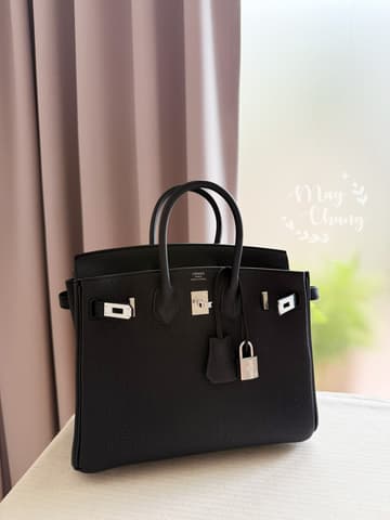 又買到一顆｜全新全配黑銀 Birkin 25