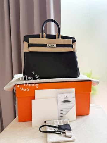 又買到一顆｜全新全配黑銀 Birkin 25