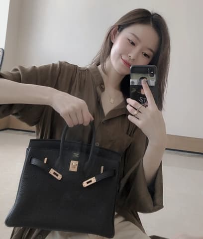 好價黑玫瑰金 Birkin 25
