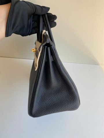 經典老錢風，黑色金扣Birkin 25
