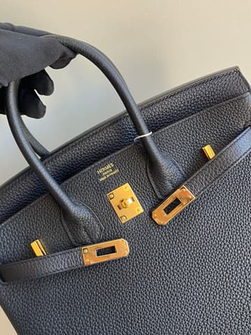 經典老錢風，黑色金扣Birkin 25