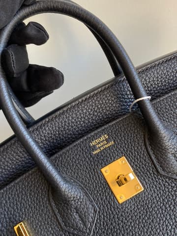 經典老錢風，黑色金扣Birkin 25