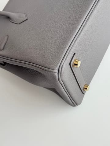 皮面乾淨無紋的錫器灰 Birkin 25
