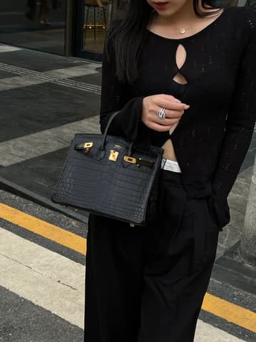 大戶出清閒置新黑金霧鱷Birkin 25