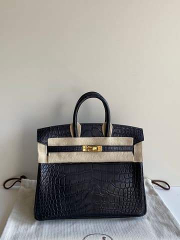 大戶出清閒置新黑金霧鱷Birkin 25
