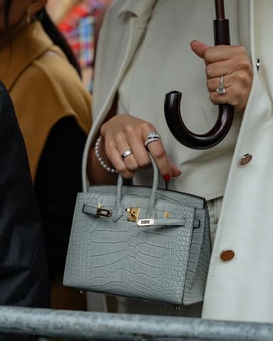 未使用閒置新80 珍珠灰金扣 Birkin 25 Togo 皮 金扣