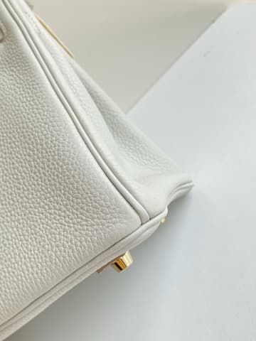未使用閒置新80 珍珠灰金扣 Birkin 25 Togo 皮 金扣