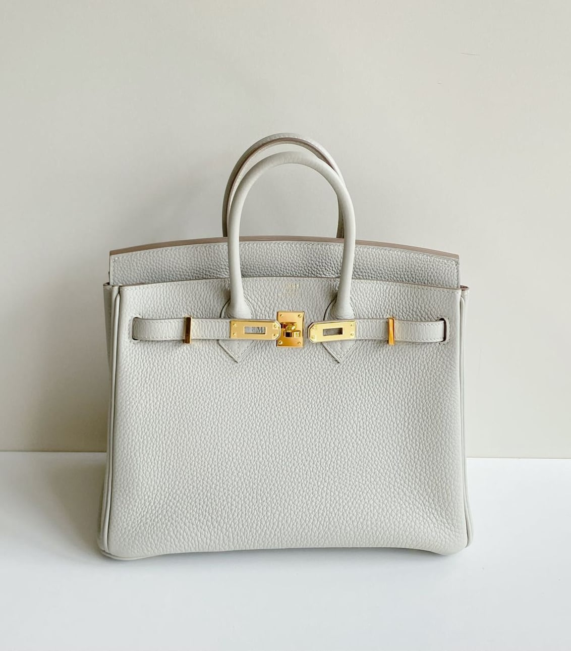 未使用閒置新80 珍珠灰金扣 Birkin 25 Togo 皮 金扣