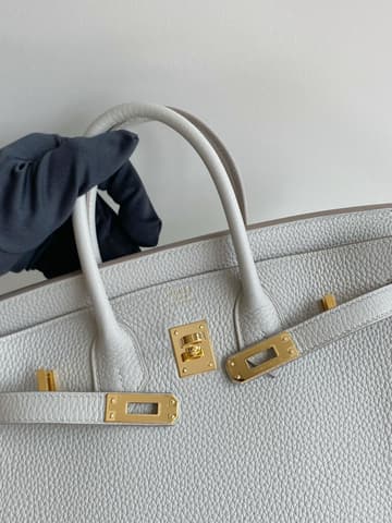 未使用閒置新80 珍珠灰金扣 Birkin 25 Togo 皮 金扣