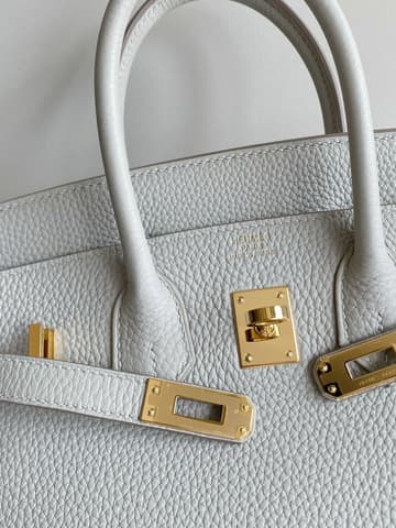 未使用閒置新80 珍珠灰金扣 Birkin 25 Togo 皮 金扣