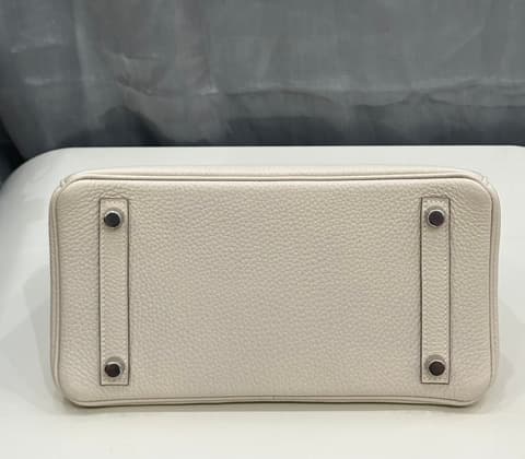 未使用閒置新奶昔白銀扣 Birkin 25