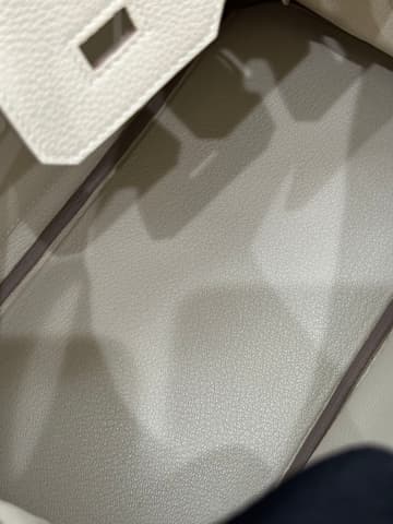 未使用閒置新奶昔白銀扣 Birkin 25