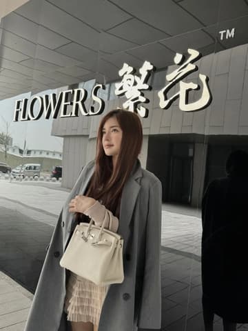 未使用閒置新奶昔白銀扣 Birkin 25