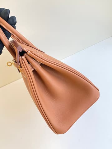 二手 97－98 新金棕色金扣 Birkin 25