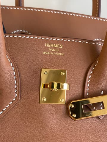 二手 97－98 新金棕色金扣 Birkin 25