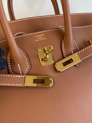 二手 97－98 新金棕色金扣 Birkin 25