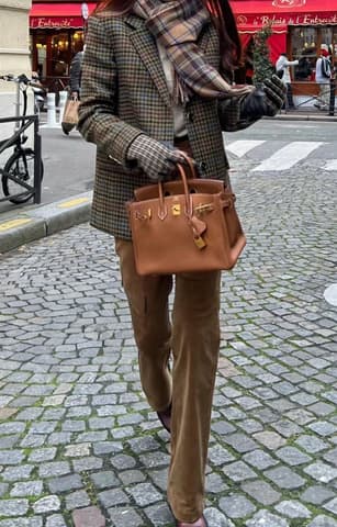 二手 97－98 新金棕色金扣 Birkin 25