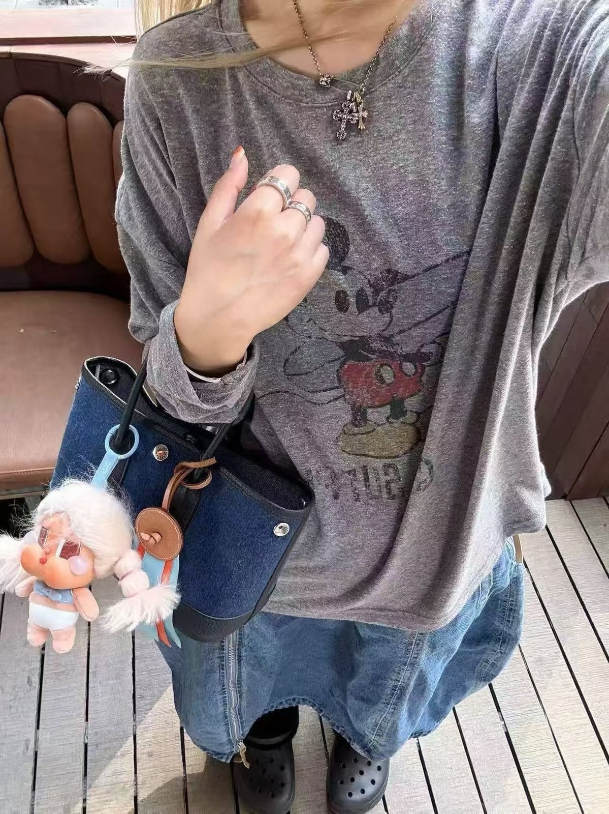 全新全配丹寧牛仔拼皮 Neo Garden 23 丹寧布拼皮
