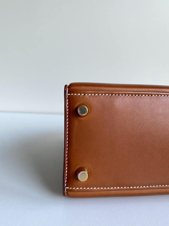 二手99新全配馬鞍皮原色金扣Kelly25 Padded