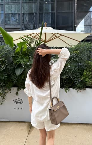 大象灰金扣內縫 Kelly 25