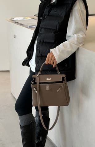 大象灰金扣內縫 Kelly 25