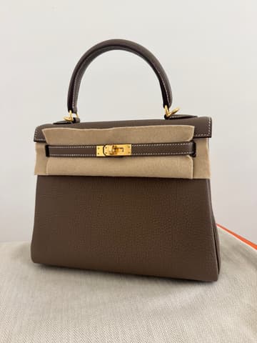 大象灰金扣內縫 Kelly 25