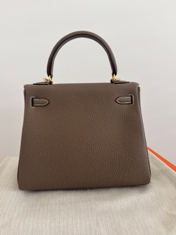大象灰金扣內縫 Kelly 25