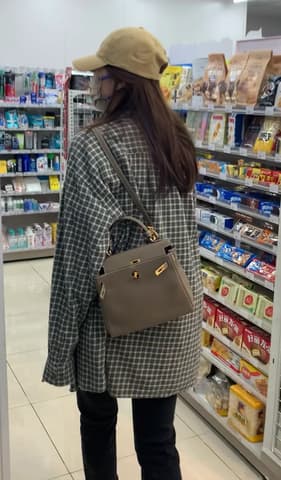 大象灰金扣內縫 Kelly 25