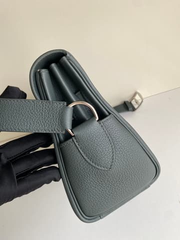 全新全配沼澤綠銀扣 Kelly Messenger 小號