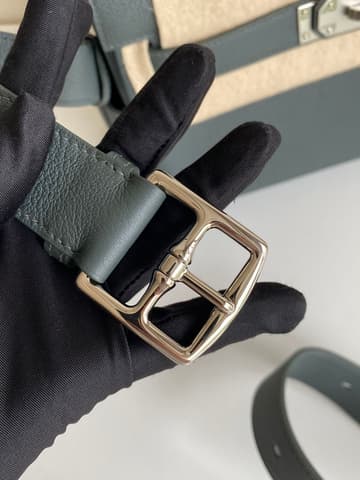全新全配沼澤綠銀扣 Kelly Messenger 小號