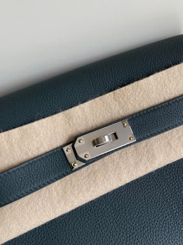 全新全配沼澤綠銀扣 Kelly Messenger 小號