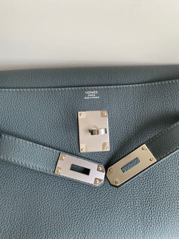全新全配沼澤綠銀扣 Kelly Messenger 小號