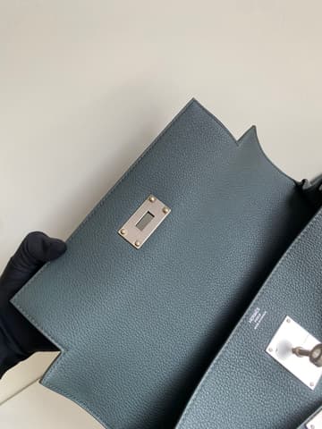 全新全配沼澤綠銀扣 Kelly Messenger 小號