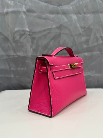 閒置新E5 糖果粉金扣 Kelly Pochette
