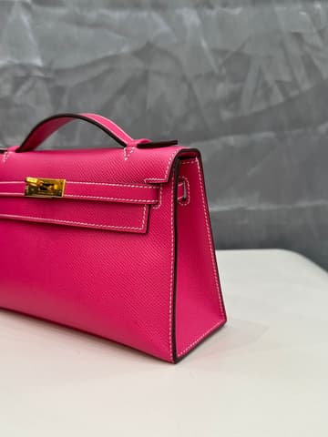 閒置新E5 糖果粉金扣 Kelly Pochette