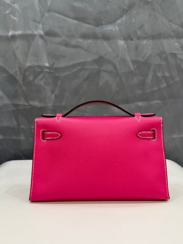 閒置新E5 糖果粉金扣 Kelly Pochette