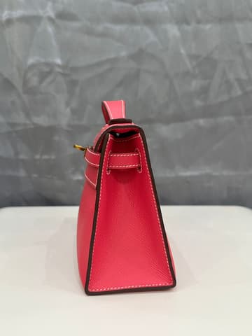 閒置新E5 糖果粉金扣 Kelly Pochette