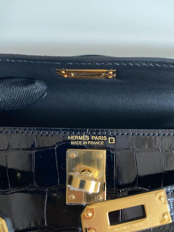 黑金亮面鱷魚 Mini Kelly 2代
