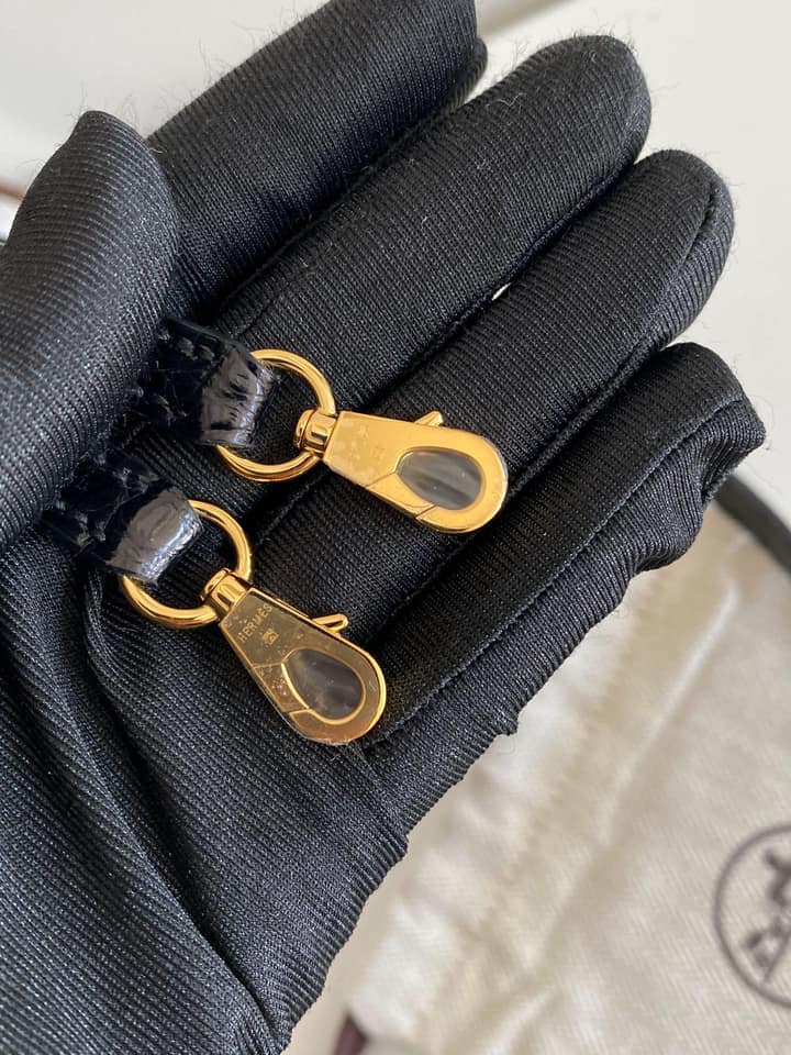 黑金亮面鱷魚 Mini Kelly 2代