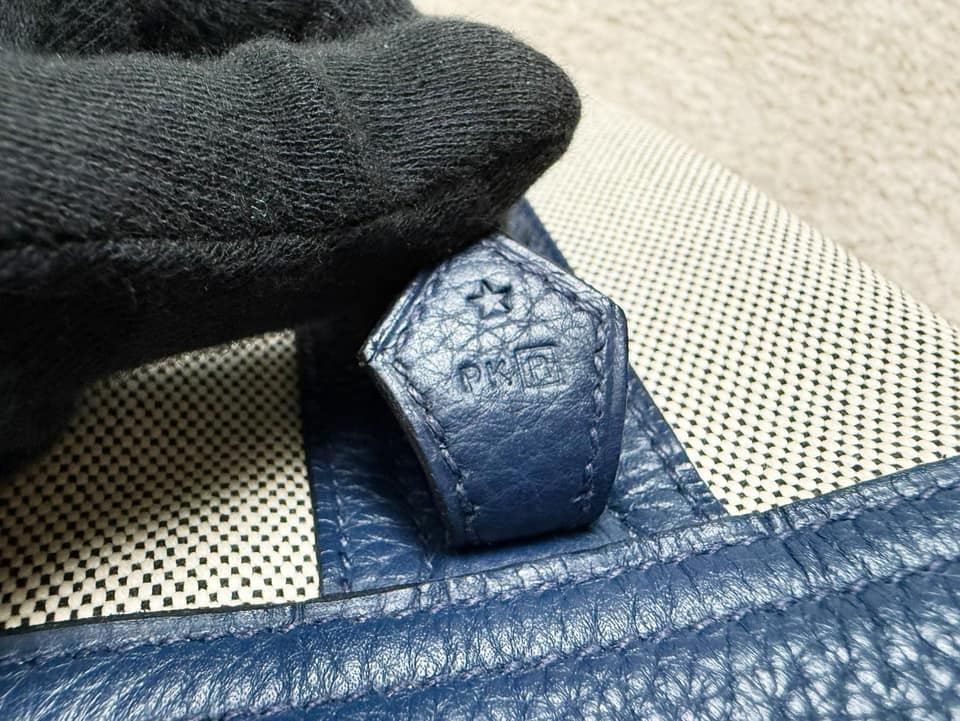 限量馬術圖騰帆布拚皮Plume 32
