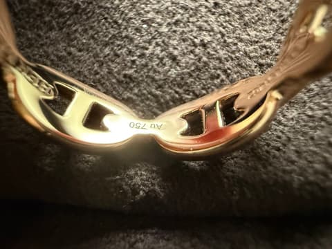 全新全配18K 玫瑰金豬鼻子戒指