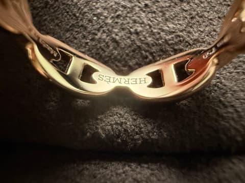全新全配18K 玫瑰金豬鼻子戒指