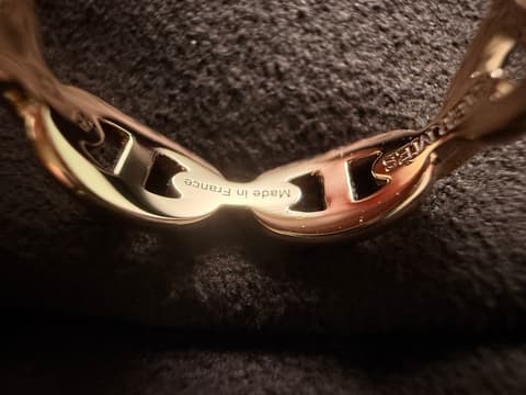 全新全配18K 玫瑰金豬鼻子戒指