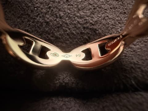 全新全配18K 玫瑰金豬鼻子戒指